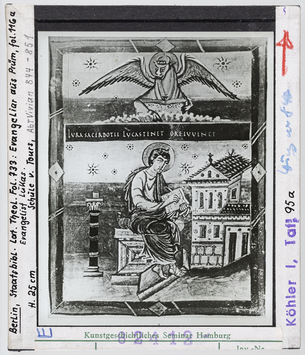 Vorschaubild Berlin, Staatsbibliothek: Cod. Theol. Lat. fol. 733, Evangeliar aus Prüm, Evangelist Lukas 